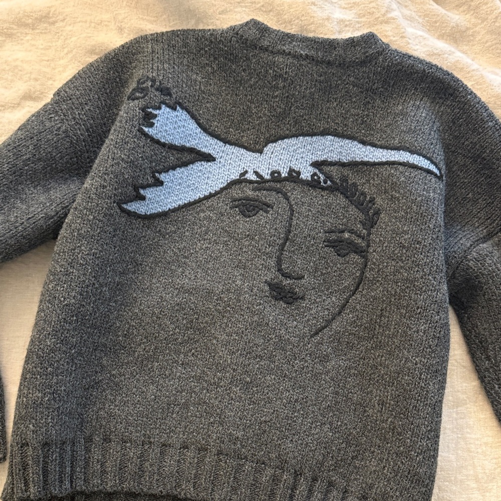 Oversized Gray Cardigan Size S (Unisex)